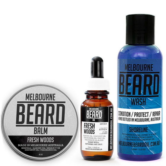 Beard Oil Beard Wash and Beard Balm Pack